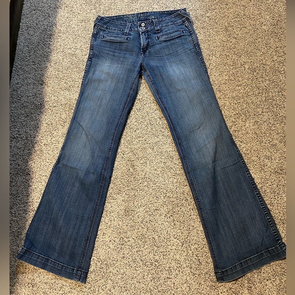 Women’s Dark Wash Ariat Trousers, 30 Longs.